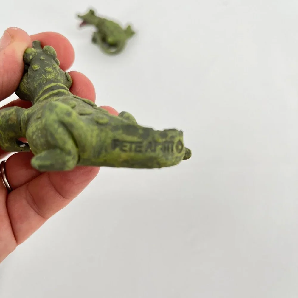 Lot of 2 Pete Apsit Holy Herd NOAH'S ARK Crocodiles Croc Rockette Resin Figurine